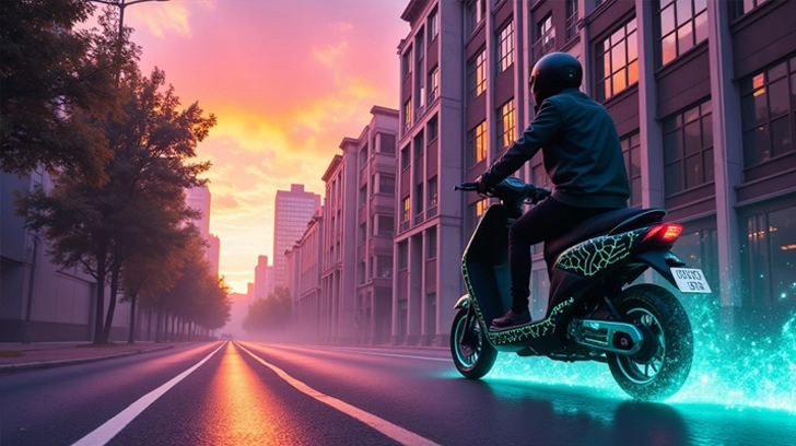 Seated electric scooter